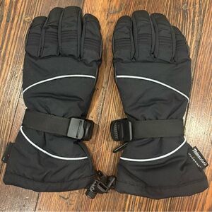 Thinsulate Men’s Unigear Adjustable Black Gloves Sz Medium